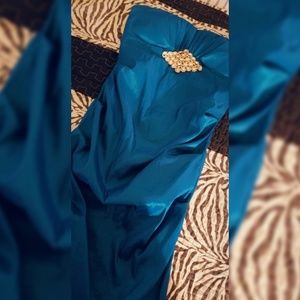 Blue Crinkle bodycon Dress